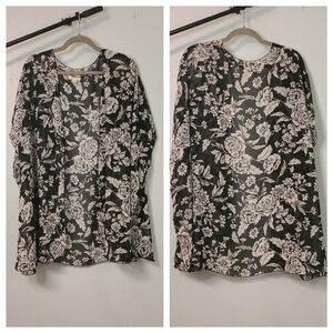 Style & Co. Black Cape with Boxy Relaxed Fit.